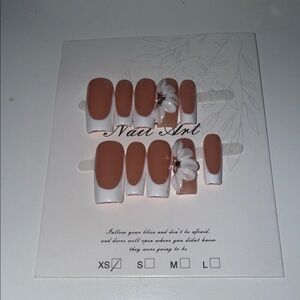 Elegant French Tip Handmade Press-On Nails